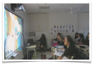 Grade 9 & 10 students immersed in the live surgery.